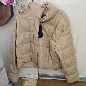 Tan Puffer Jacket